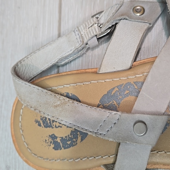 Sorel Women Ankle Leather Sandals Flats flip flop shoes sz 7 - Picture 4 of 14